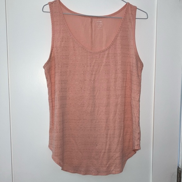 Linen blend light peach tank top by Old Navy Top Sleeveless Style - Picture 1 of 16